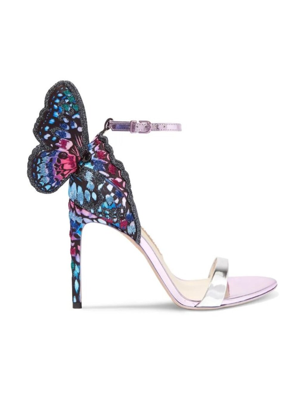 Sophia Webster Silver and Blue Chiara Embroidery Sandals Size EU 37 - Picture 6 of 11